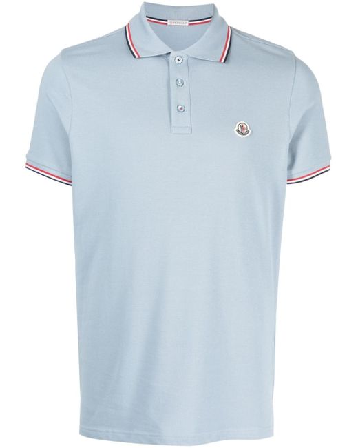 Moncler Poloshirt mit Logo-Patch in Blau für Herren | Lyst AT