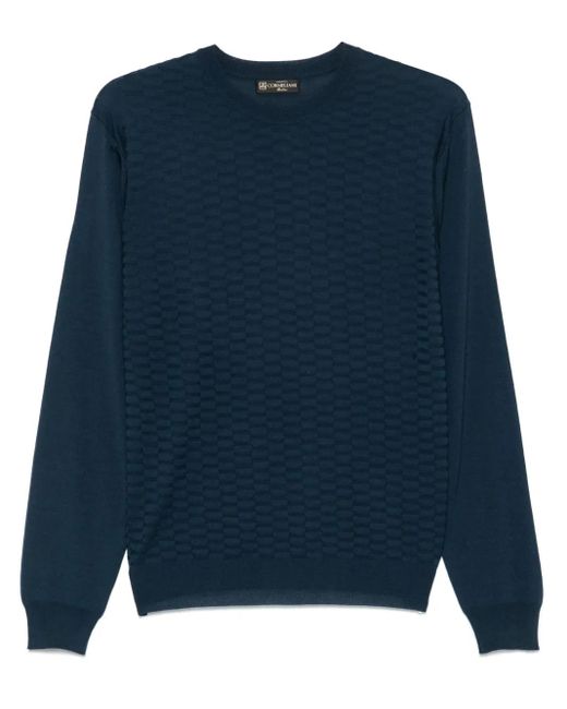 メンズ Corneliani ファインニット Tシャツ Blue