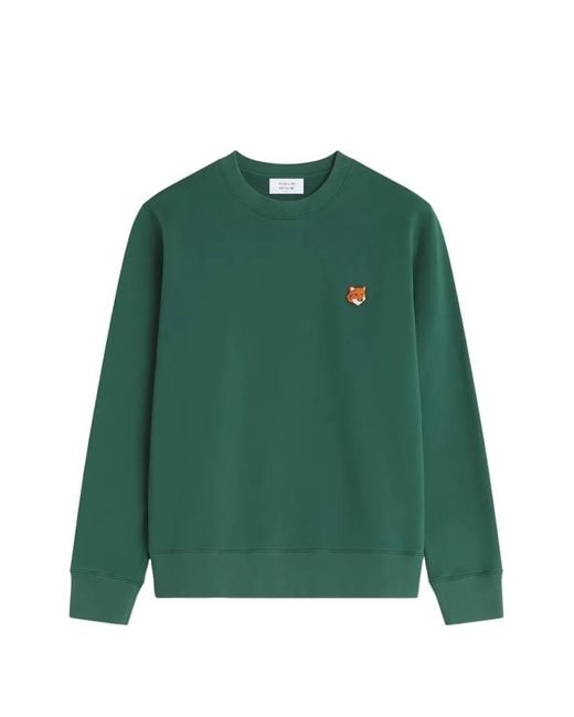 Maison Kitsuné Green Fox Head Sweatshirt for men