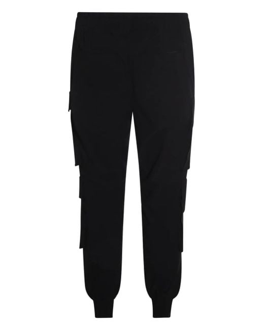 Thom Krom Black Cargo Pocket Elasticated Trousers for men