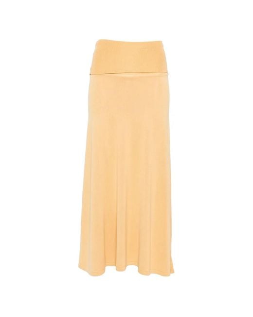 AYA MUSE White Ribbed Rylin Skirt