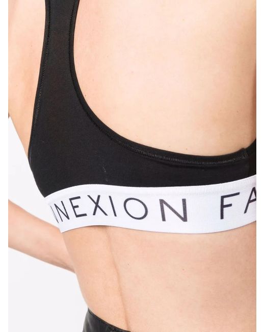 Faith Connexion Black Logo-Tape Racerback Vest