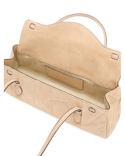 Ermanno Scervino Natural Mini Music Suede Shoulder Bag