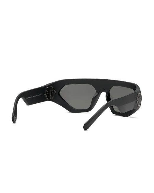 Philipp Plein Black Cat-Eye Frame Sunglasses for men
