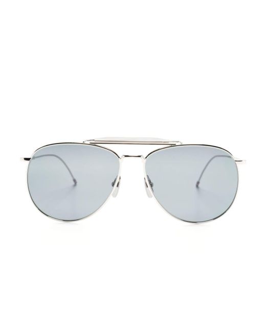 Thom Browne Blue Pilot-frame Sunglasses