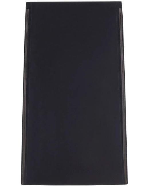Courreges Black Illusion Draped Midi Skirt