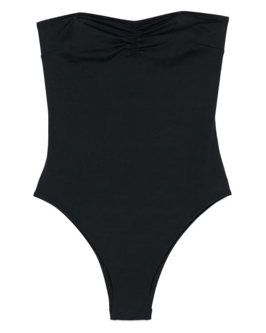 Mc2 Saint Barth Black Badeanzug Mit Logo-Applikation