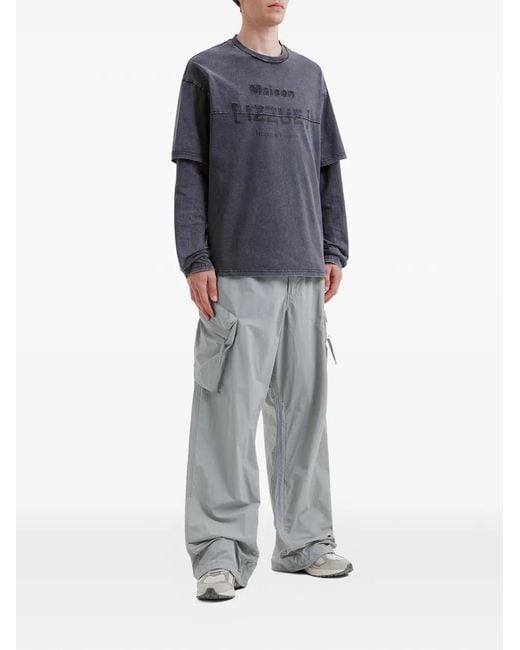 Izzue Gray Cargo-Pocket Trousers for men