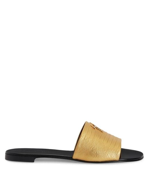 Giuseppe Zanotti Metallic Shirley Leather Sandals