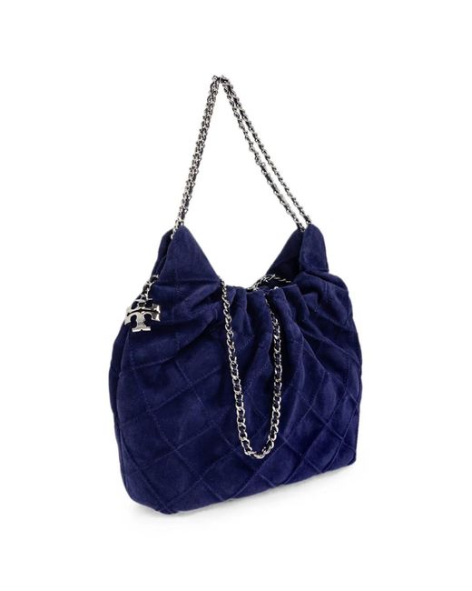 Borsa Tote Fleming Mini di Tory Burch in Blue