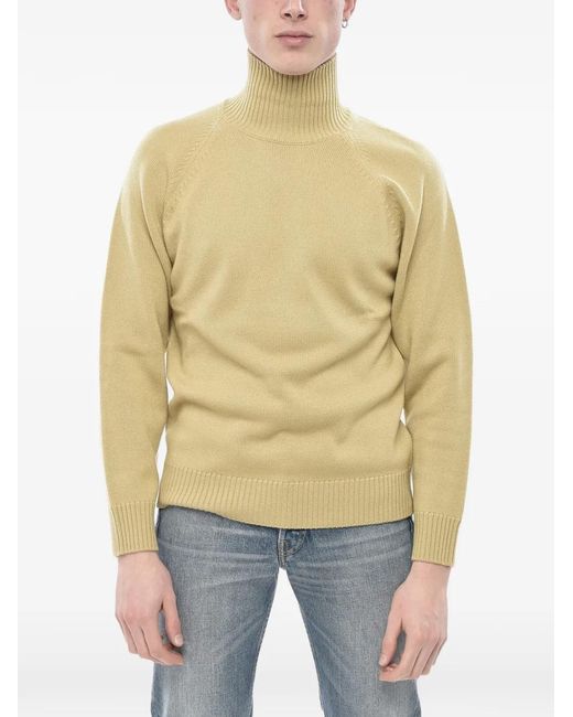 Paolo Pecora Yellow Turtleneck Sweater for men