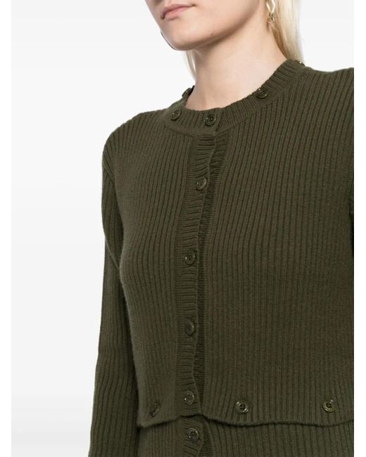 ROKH Green Multi Buttons Cardigan