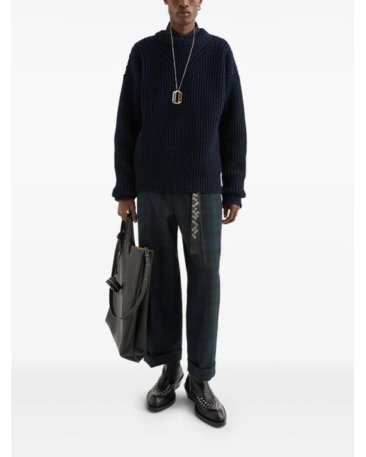 Jil Sander Blue Wool Sweater for men