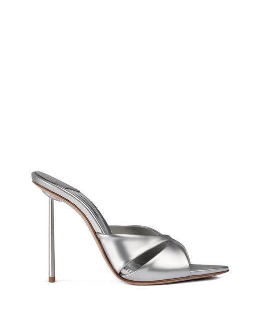Le Silla White Shirley Heeled Sandals