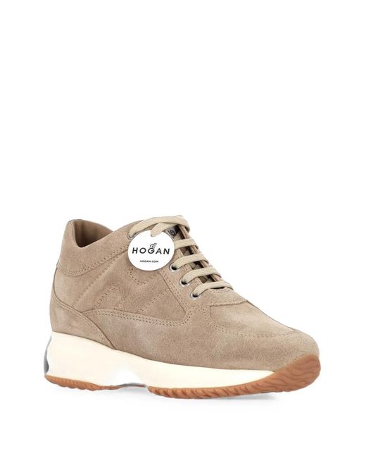 Hogan White Interactive Suede Sneakers