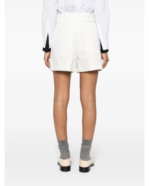 Jil Sander White Cotton Shorts