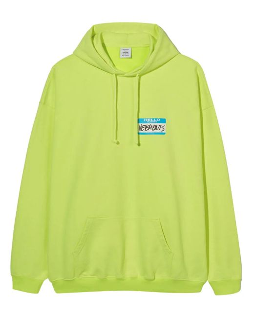 メンズ Vetements My Name Is パーカー Green