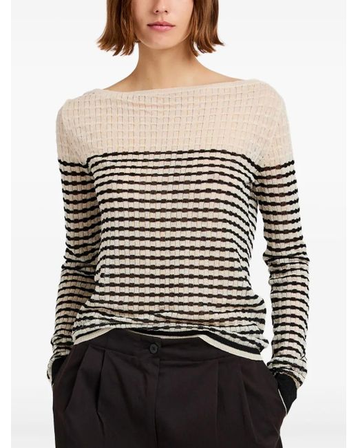 Proenza Schouler Black Striped Knitted Top