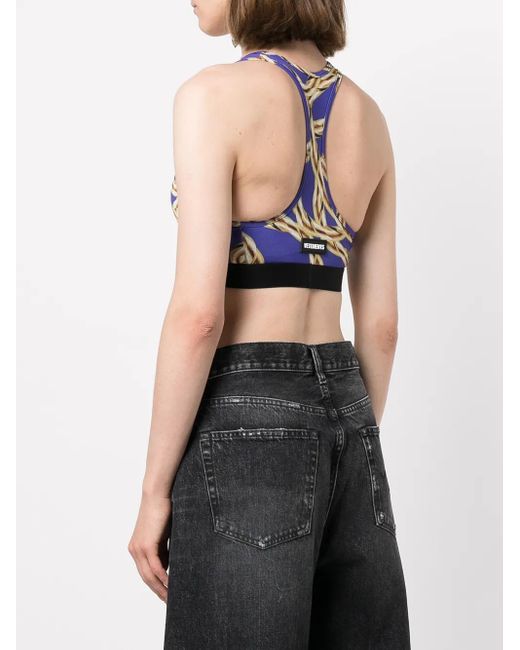 Vetements Blue Chain Sports Bra