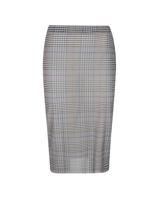 Frankie Shop Gray Aurora Sheer Mesh Midi Skirt