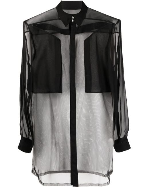 Rick Owens Black Fogpocket Jumbo Outershirt