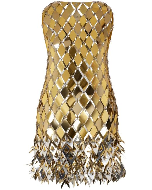 Rabanne Metallic Tassel-Embellished Mini Dress