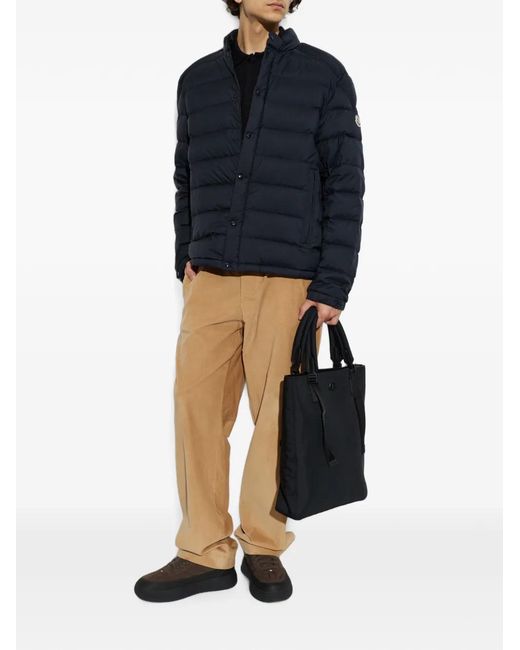 Moncler Blue Selves Quilted Down Jacket for men