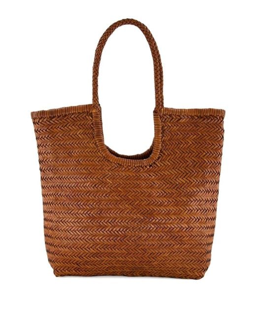 Dragon Diffusion Brown Ns Diagonal Triple Jump Leather Shoulder Bag