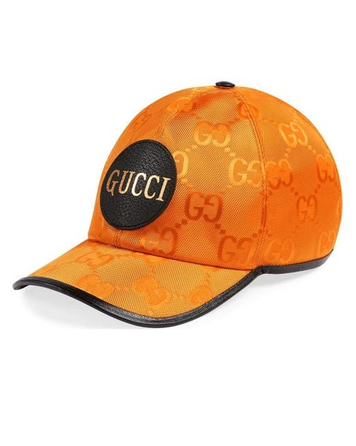 Gucci Orange Off The Grid GG Supreme Canvas Baseball Cap