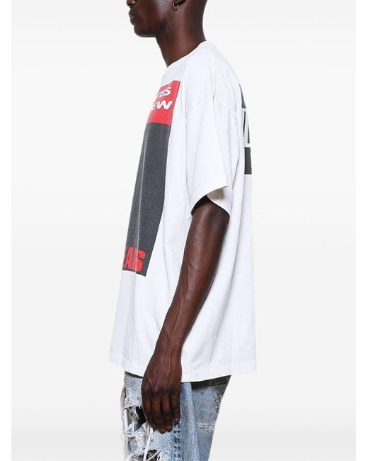 T-shirt con stampa grafica di SAINT Mxxxxxx in White da Uomo
