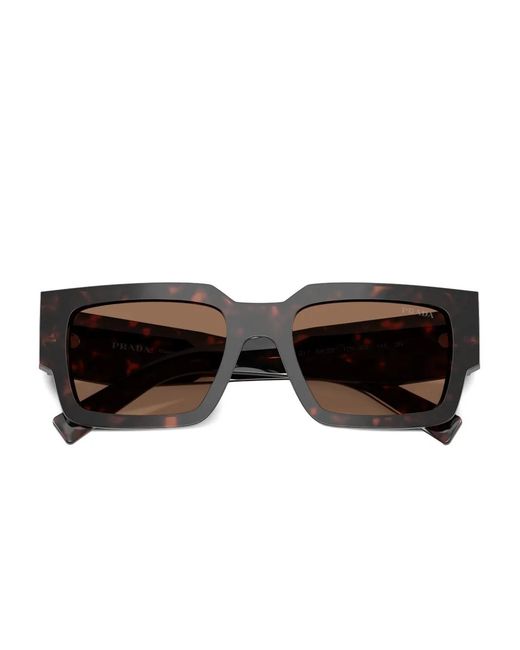 Prada Brown Rectangle-Frame Sunglasses for men