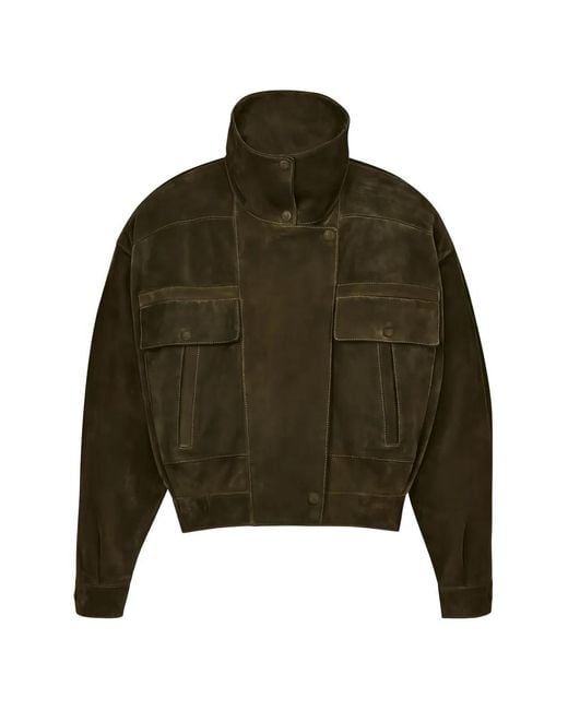 Saint Laurent Green Pocket Suede Jacket