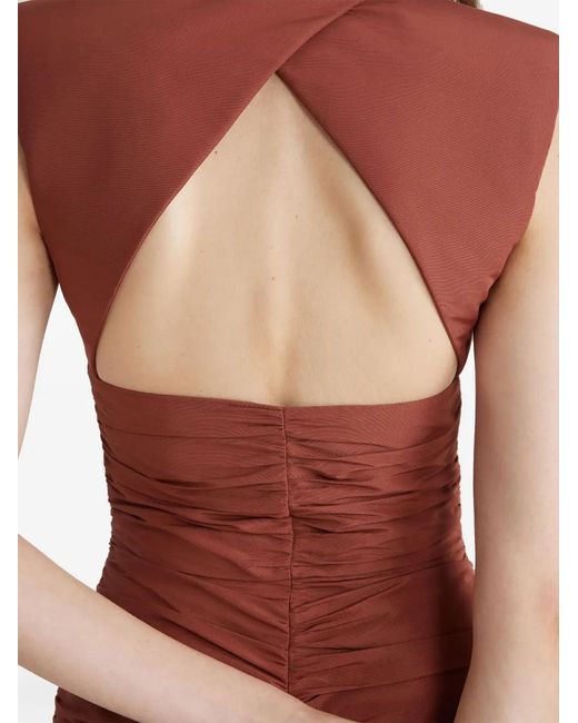 Patou Red Open-Back Mini Dress