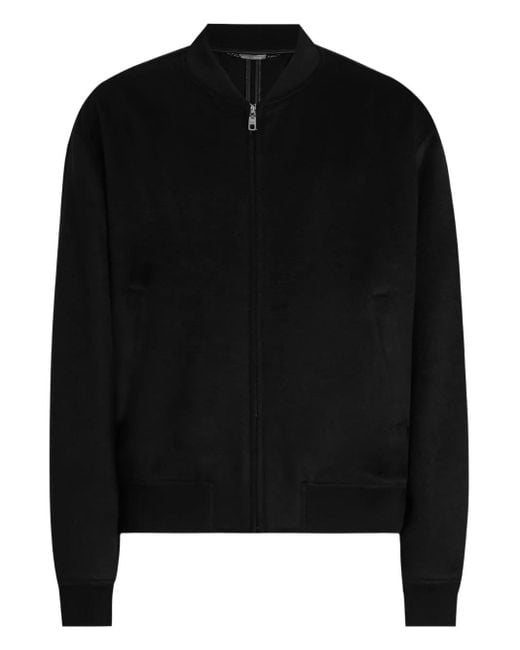 Dolce & Gabbana Black Cashmere Bomber Jacket for men
