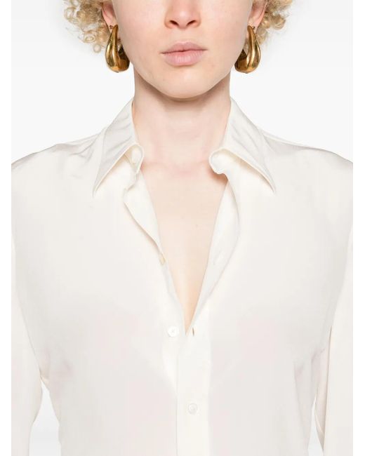 Ralph Lauren White 'Hailey' Long Sleeve Shirt
