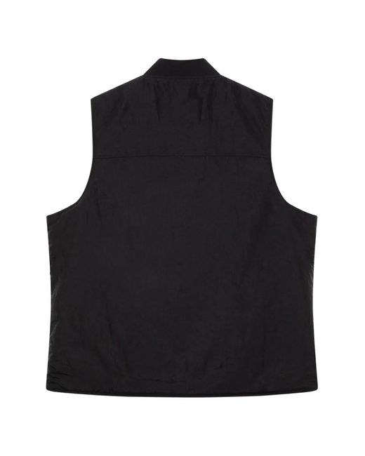 Autry Black Buttoned Nylon Vest for men