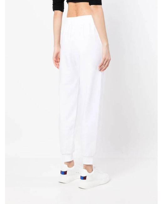 Stella McCartney White Graphic-Print Tapered Track Pants