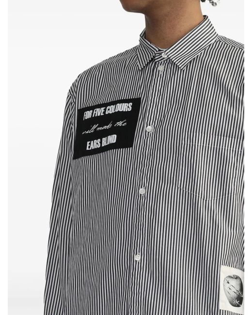 Undercover Gray Striped Shirt for men