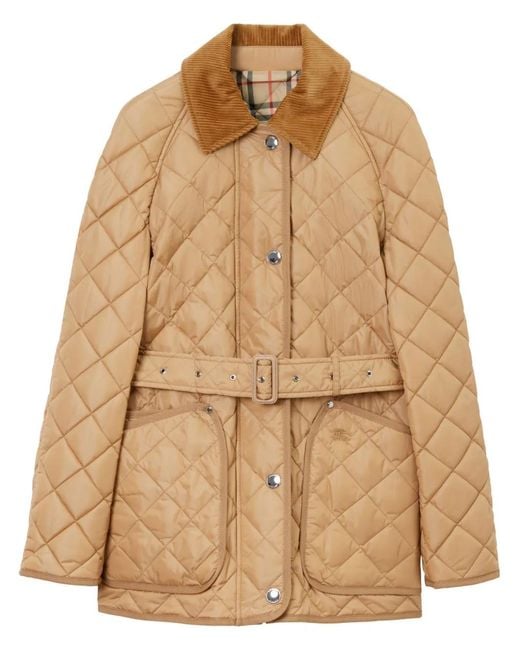 Burberry Natural Nylon Quilted Jacket
