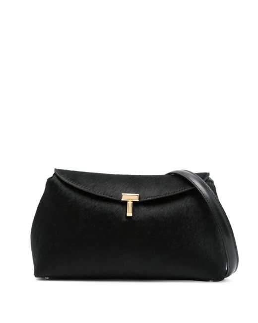 Totême  Black T-Lock Clutch Bag