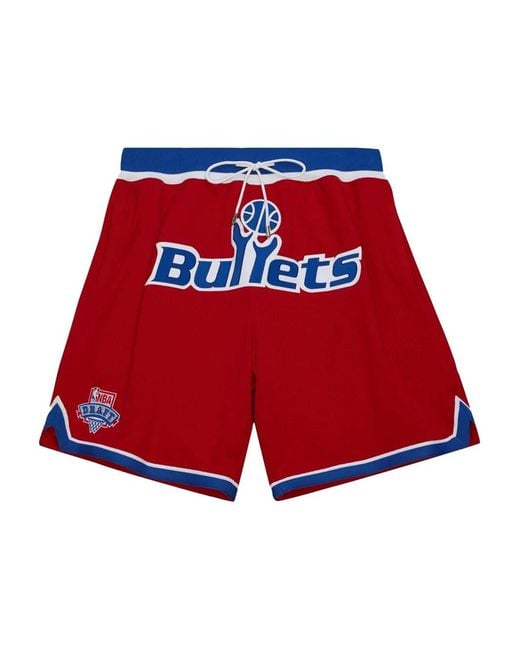 Bermudas Washington Bullets 1993-94 Mitchell & Ness de hombre de color Red
