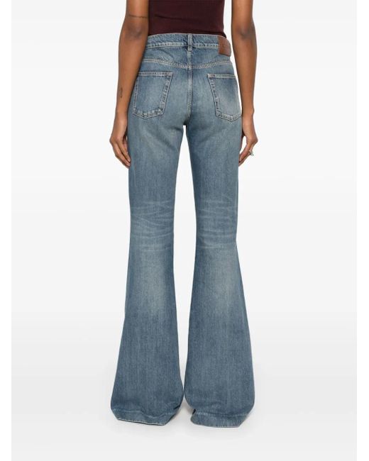 Alexander McQueen ミッドライズ フレアジーンズ Blue
