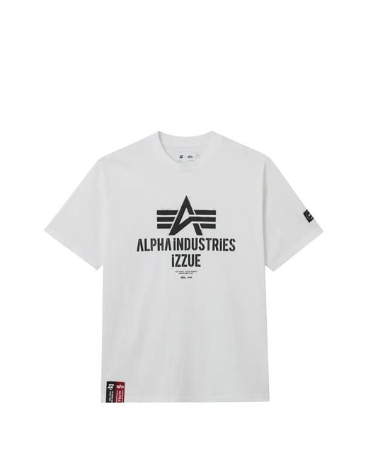 Izzue White T-Shirt À Imprimé Graphique for men
