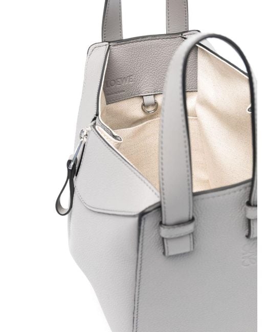 Loewe Gray Compact Hammock Leather Shoulder Bag