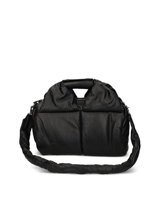 Vic Matié Black Panelled Padded Tote Bag