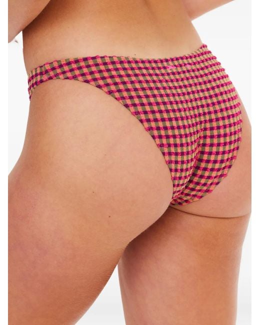 The Upside Aliki Christy Checkered-Pattern Bikini Bottoms
