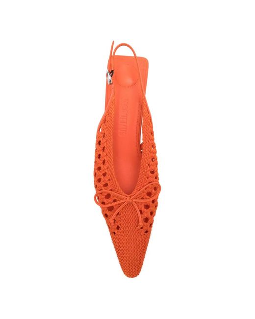 Jacquemus Red The Low Cubisto Slingbacks