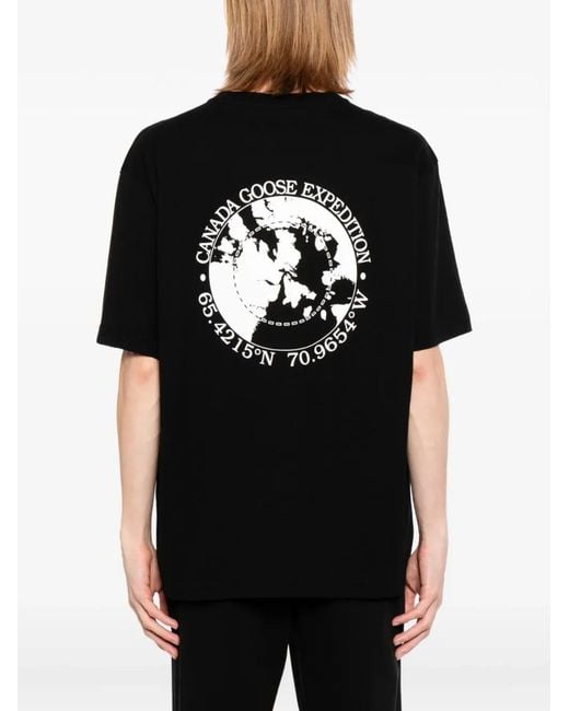 Canada Goose Black Novo T-Shirt With Graphic for men