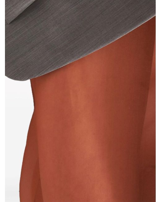 Prada Orange Organza Midi Skirt