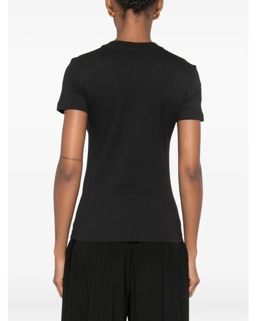 Versace Jeans Couture Black Logo-Print T-Shirt